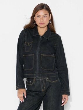 Wild Fable Women's Denim Utility Jacket - Indigo - All Sizes